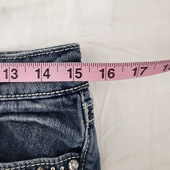 Miss Me Bootcut Low Rise Embellished Jeans Size 29 - Picture 15 of 15